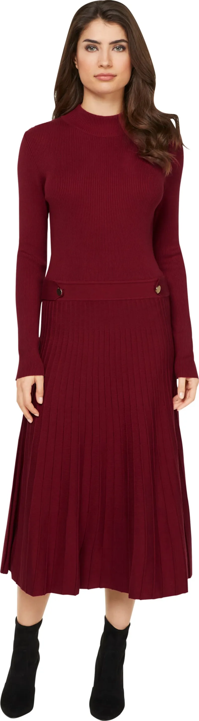 heine Strickkleid dunkelrot, Dunkelrot, – Produktbild 2 von 2