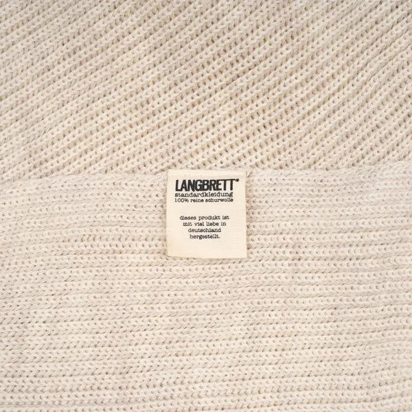 LANGBRETT LANGBRETT schal rippstrick schurwolle, Sand-meliert (braun), – Produktbild 3 von 4