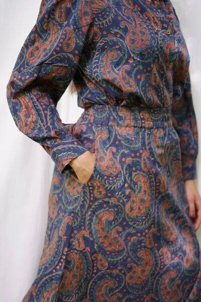 Haus of Namaste Haus of Namaste Paisley Bluse in Orange aus Bio-Baumwolle - Handblockdruck mit Vegan Farben – Produktbild 4 von 4
