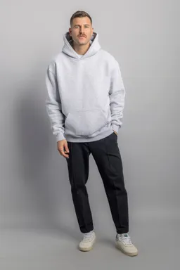 DIRTS DIRTS Herren vegan Hoodie Oversized Grau Meliert – Produktbild 1 von 1
