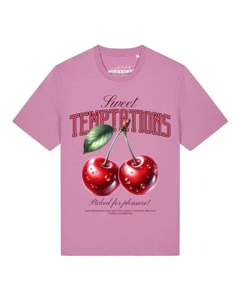 watapparel watapparel T-Shirt Unisex Sweet Temptations, Bubble pink, – Produktbild 1 von 3