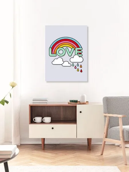 Photocircle Photocircle Poster / Leinwandbild - Rainbow Love Typography – Produktbild 3 von 4