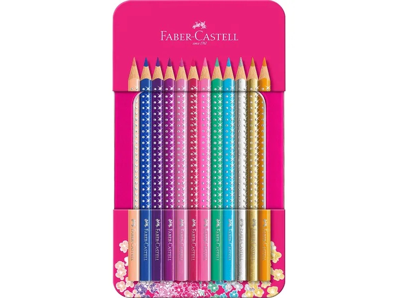 Faber-Castell Faber-Castell Buntstifte "Sparkle", 12er-Set im Metalletui – Produktbild 1 von 1