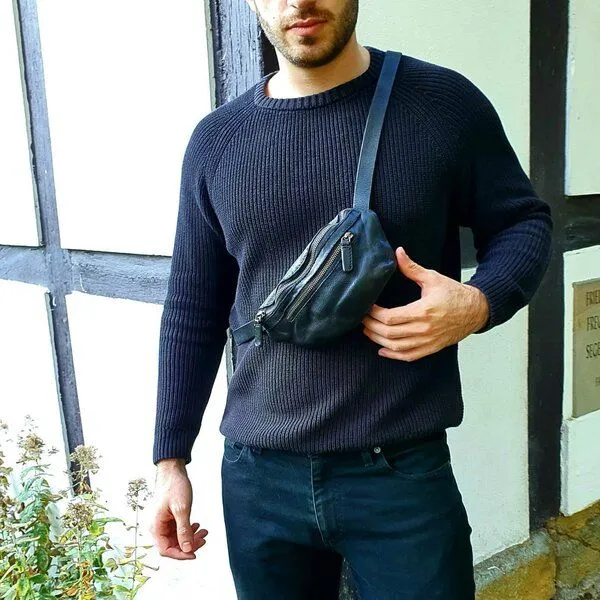 manbefair manbefair Unisex Gürteltasche Lovis, Schwarz, – Produktbild 3 von 4