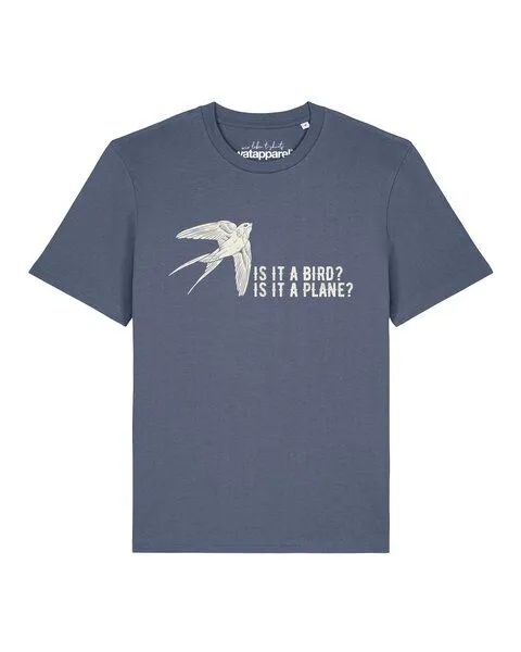 watapparel watapparel T-Shirt Unisex Is it a bird, Blue grey, – Produktbild 1 von 2
