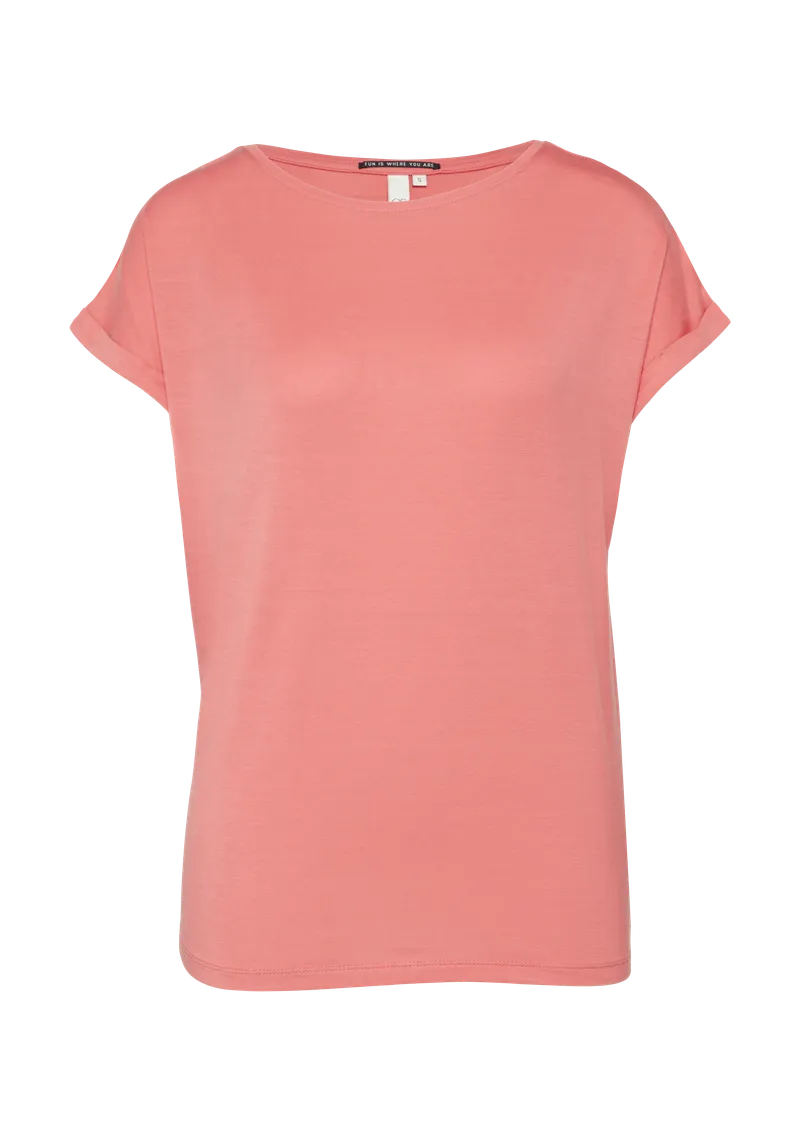 QS QS T-Shirt aus Lyocellmix, Rot, – Produktbild 1 von 7
