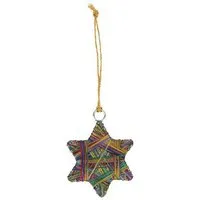 El Puente El Puente Deko-Anhänger "Regenbogen-Stern" | Fair Trade & Handmade aus Indien, Mehrfarbig, – Produktbild 1 von 1