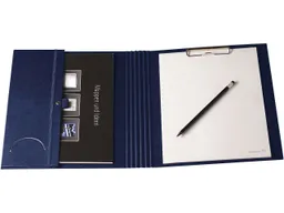 Memo Tagungsmappe 'Elegance', blau, A4 mit Blockklemme – Produktbild 1 von 1