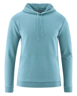 HempAge Hempage Herren vegan Hoodie Basic Wave Blau – Produktbild 1 von 1