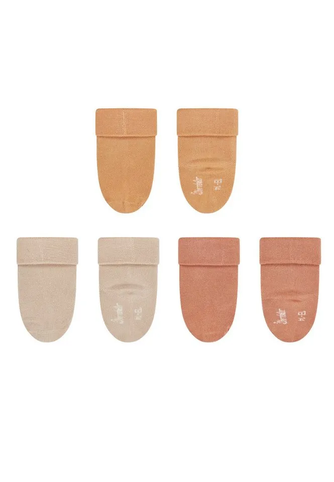 Sterntaler Sterntaler Socken Baby Socken 3er-Pack uni (3-Paar) Baby-Socken 3er-Pack, Umschlag, Bambus-Viskose, weich & hautfreundlich, Beige|grau, – Produktbild 2 von 3
