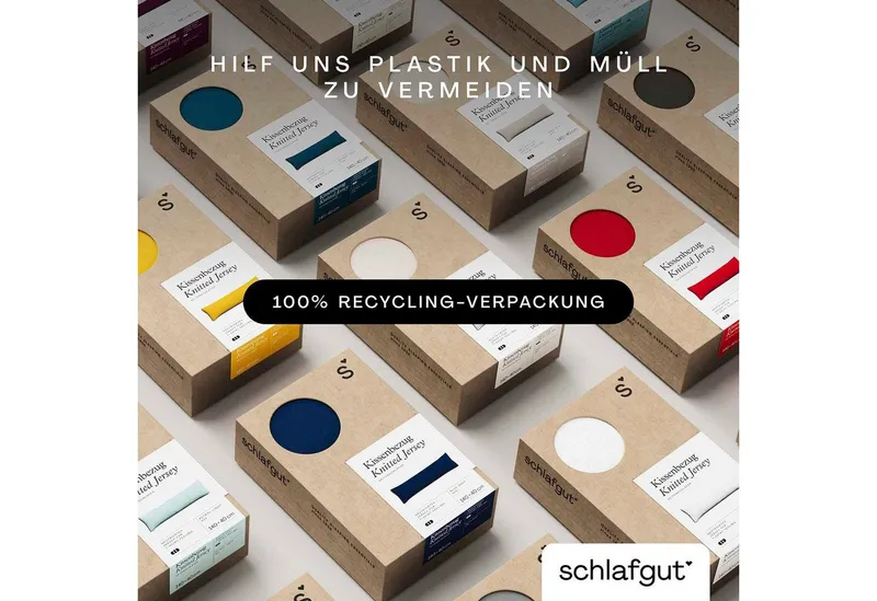 Schlafgut Schlafgut Seitenschläferkissenbezug Pure Seitenschläferkissen, (1 Stück), aus Bio-Baumwolle, Gelb, – Produktbild 5 von 5
