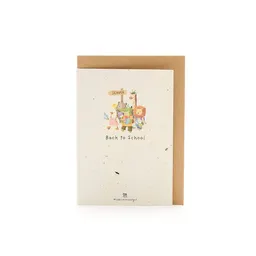 Die Stadtgärtner Die Stadtgärtner Wachsende Grußkarte zum Schulanfang I Back to School Karte mit Saatpapier I Mit Wildblumen-Samen zum Einpflanzen I Grußkarte mit Umschlag I 10,5 x 14,8 cm (DIN A6) I Kreative Geschenkidee für Kinder, Schule & Schulalltag – Produktbild 1 von 1
