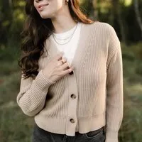 NORDLICHT NORDLICHT Grobstrick Cardigan aus 100% Baumwolle MARLA – Produktbild 1 von 1