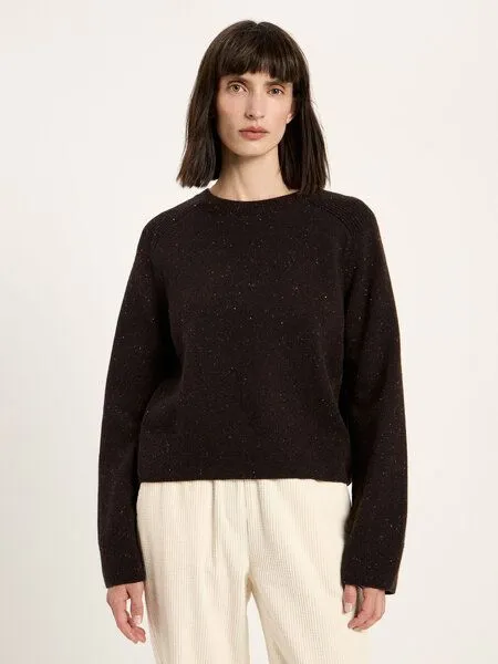 LANIUS LANIUS Cropped Pullover, Bitter chocolate tweed, – Produktbild 2 von 4