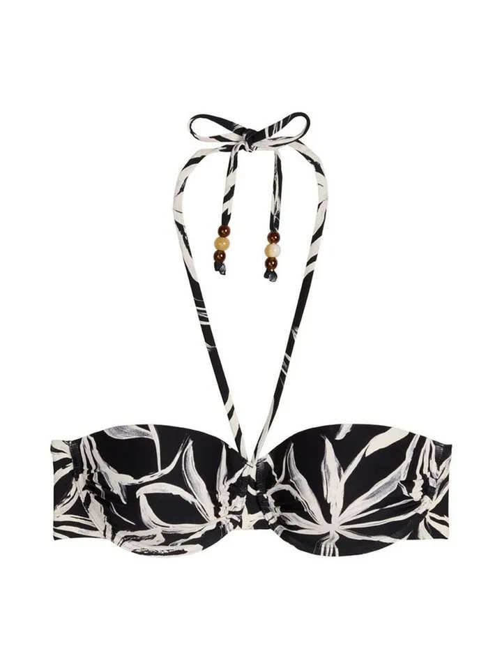 Marc O'Polo Marc O'Polo Bügel-Bikini-Top Abstract Floral, Bikini Top mit Bügel, Stützendes Bikini‑Top, Unterwire Bikini, Schwarz, – Produktbild 2 von 4