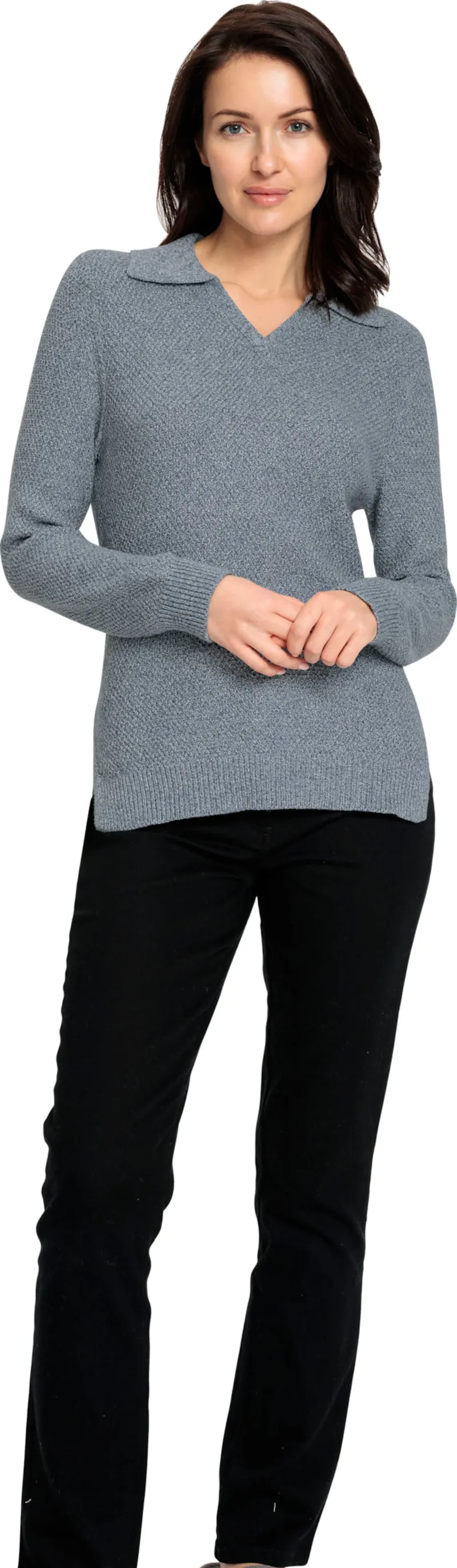 Witt Polopullover rauchblau-meliert, Rauchblau-meliert, – Produktbild 2 von 2