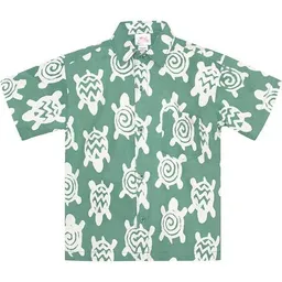 Global Mamas Global Mamas Bio Hemden für Jungs - Button Down Shirt - Elephants & Turtles – Produktbild 1 von 1