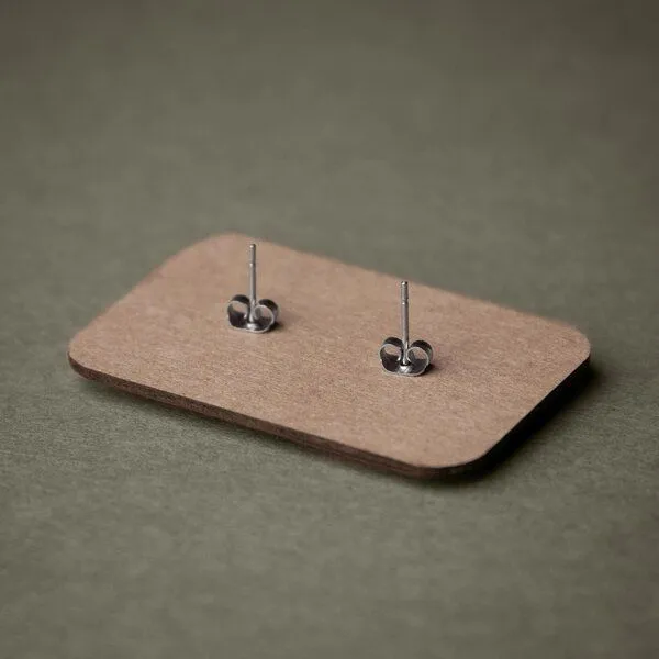feinformart feinformart Ohrstecker aus Holz Stern dunkel 9mm – Produktbild 3 von 4