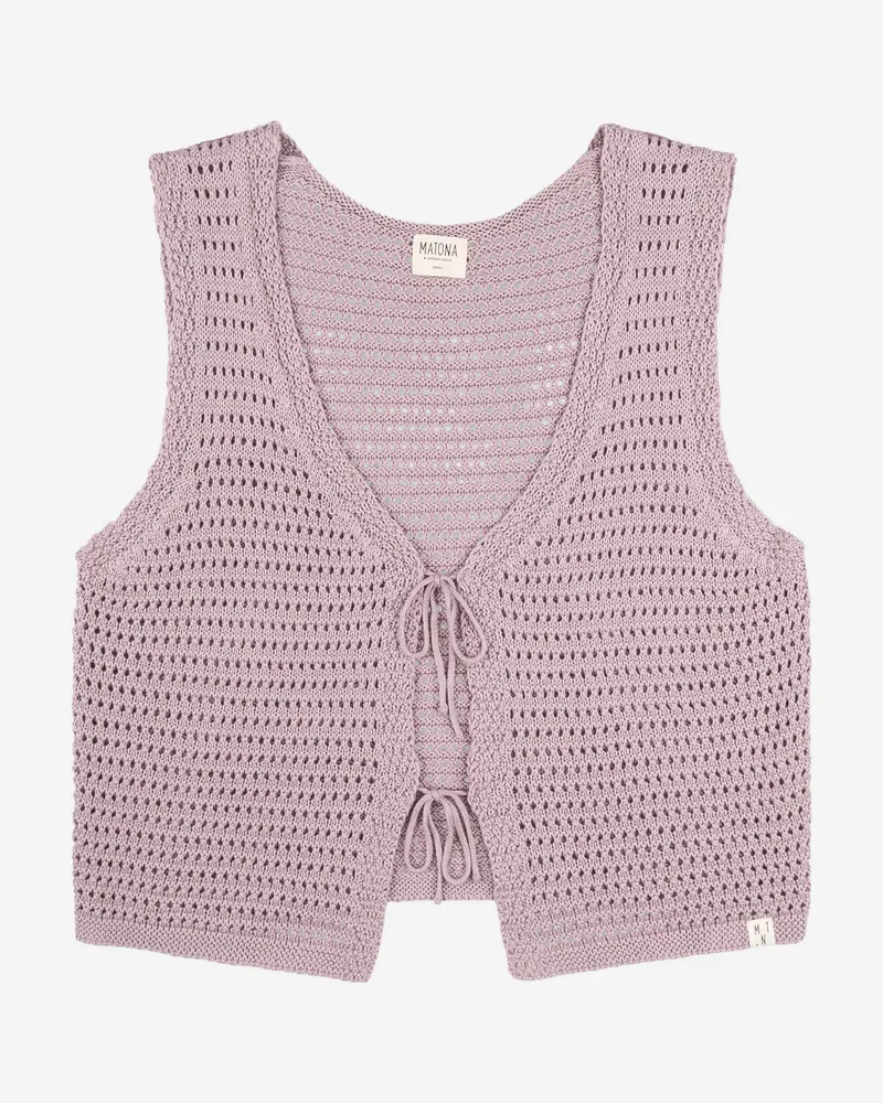 MATONA MATONA Damen vegan Weste Krawatte Lavendel, Lila, – Produktbild 1 von 2