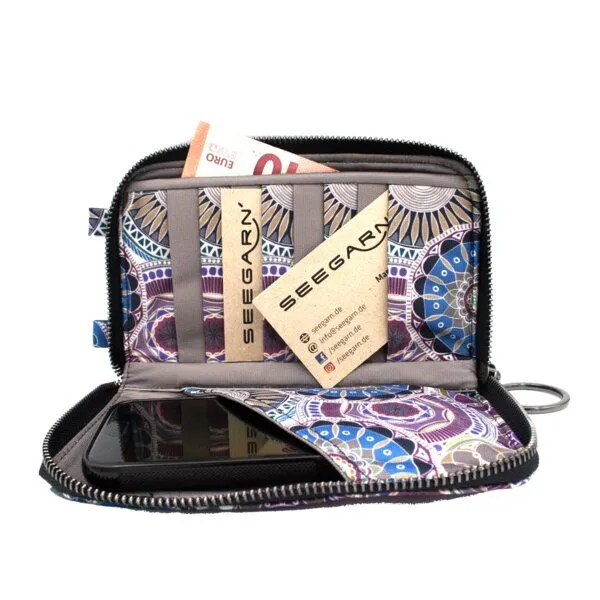 Seegarn Seegarn-Täschle / 2in1 Handy-Tasche und Geldbeutel (MB01), K2 - kette schwarz, – Produktbild 4 von 4