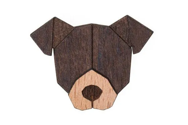 BeWooden BeWooden Brosche aus Holz Pit Bull Terrier – Produktbild 1 von 4