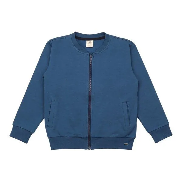 Walkiddy Walkiddy Kinder Sweatjacke GOTS zertifiziert, marineblau, Reißverschluss, Bio-Baumwolle, weich & bequem, Blau, – Produktbild 1 von 2