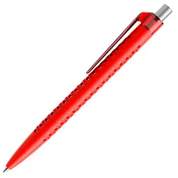 prodir prodir® Kugelschreiber QS40 PMT Air, blaue Mine, rot/silber satiniert, Silber / rot, – Produktbild 1 von 1