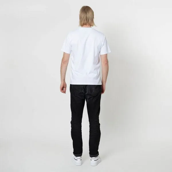 Fyngers Fyngers Unisex T-Shirt aus Biobaumwolle - Modell PEACE mit gestickter Veredelung, Weiss, – Produktbild 3 von 4