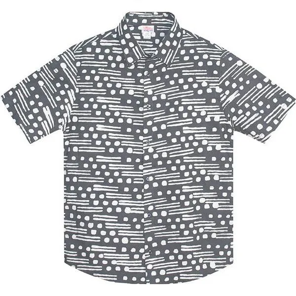 Global Mamas Global Mamas Bio Hemd - Slim Fit - Pathways, Morse code (grau), – Produktbild 1 von 3