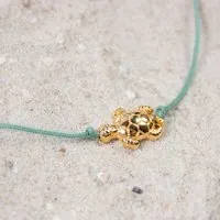 Bow & Hummingbird Bow & Hummingbird Armband auf Karte - Schildkröte - Gegen das Fernweh, Salbei, – Produktbild 1 von 1