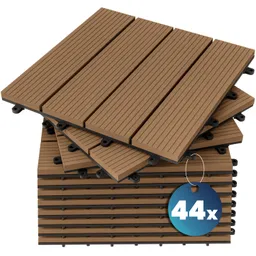 Casaria® WPC Fliesen 44er-Set Klassik Terrakotta - 30x30cm – Produktbild 1 von 1