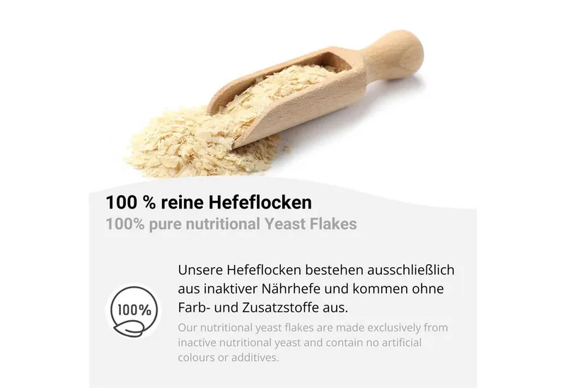 DistrEbution Gewürz Hefeflocken, vegane Parmesan-Alternative für Pasta und Salate, 1 x, Würzig-nussiger Umami-Geschmack, inaktive Nährhefe – Produktbild 3 von 5