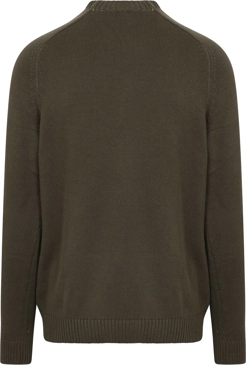KnowledgeCotton Apparel KnowledgeCotton Apparel Pullover Oliv - Größe M, Dunkelgrün, – Produktbild 1 von 4