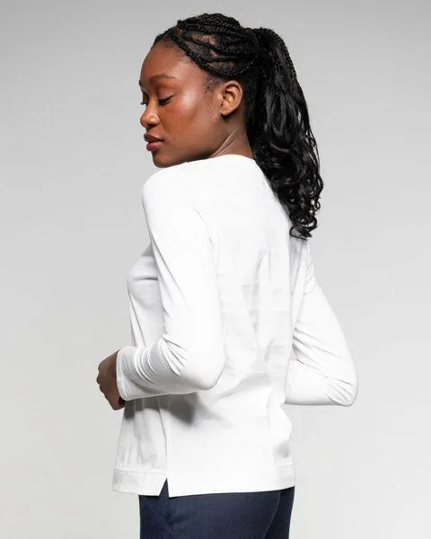 Alma & Lovis Alma & Lovis Royal Jersey Langarmshirt aus Organic Cotton | Royal Longsleeve, White (weiss), – Produktbild 3 von 4