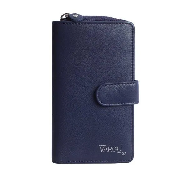 Vargu Vargu Echtleder Geldbörse SABA 1-A mono, Purple, – Produktbild 1 von 4
