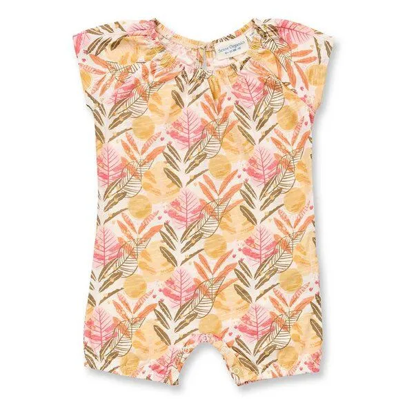 Sense Organics Sense Organics Baby Spieler mit Blätter-Druck, Modell LUA, Tropenblätterdruck, – Produktbild 1 von 3