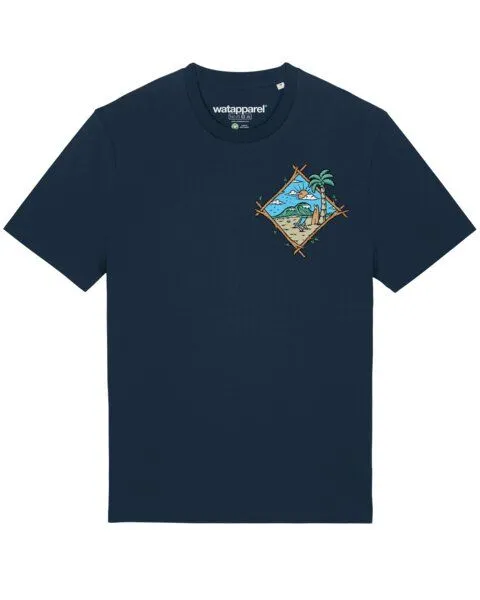 watapparel watapparel T-Shirt Unisex Beach is calling, French navy, – Produktbild 1 von 3