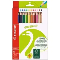 Stabilo STABILO Buntstifte "GREENtrio" dick, farbig sortiert, 12 Stk. – Produktbild 1 von 1