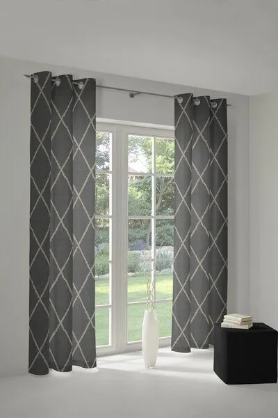Nature by Adam Nature by Adam Vorhang aus 100% Bio-Baumwolle - Made in Germany - Casket Valdelana, Schwarz, – Produktbild 6 von 7