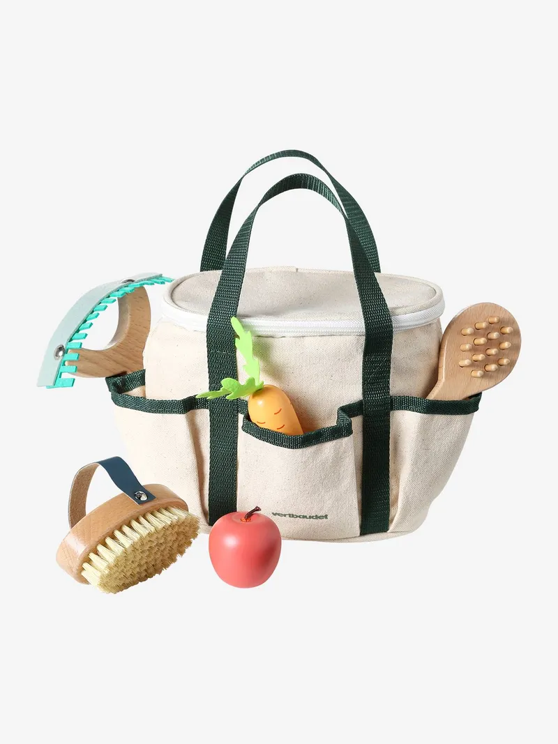Vertbaudet Vertbaudet Kinder Reitstall-Ausrüstung aus Holz FSC®, Braun, – Produktbild 4 von 4