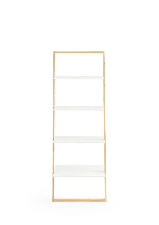 freiraum Badregal Leiter, in Bambus / Weiß, Echtholz/MDF - 61,3x164x36,5cm (BxHxT) – Produktbild 4 von 5