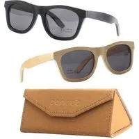 pandoo pandoo Bambus Sonnenbrille Unisex | polarisiert & UV400 | Blau | Türkis | Orange – Produktbild 1 von 1