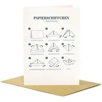 Bow & Hummingbird Bow & Hummingbird Grußkarte Papierschiffchen – Produktbild 1 von 1