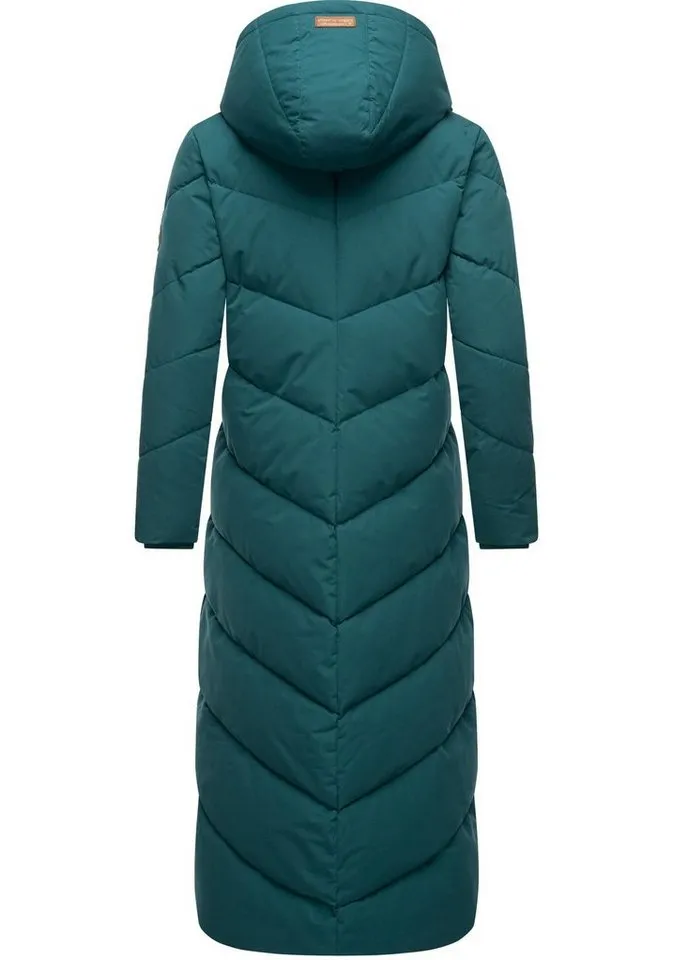 ragwear ragwear Wintermantel Rebelka Extralong wasserdichter Winterparka mit abnehmbarer Kapuze, Grün, – Produktbild 1 von 4