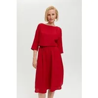 AYANI AYANI Nane Midikleid mit ¾-Ärmeln aus Leinen & ECOVERO, Rot, – Produktbild 1 von 1