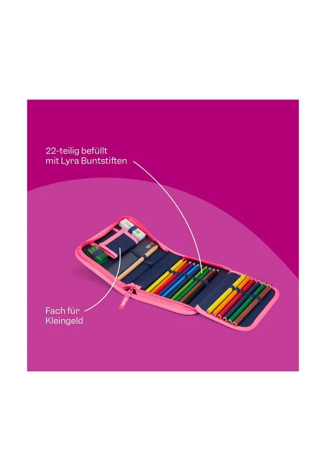 Ergobag Ergobag Federmäppchen Federmäppchen, (1-tlg), mit Lyra‑Stiften, Rosa, – Produktbild 6 von 6