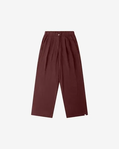MATONA Matona Hose | Pleated Tencel Trousers | aus Lyocell, Maroon, – Produktbild 4 von 4