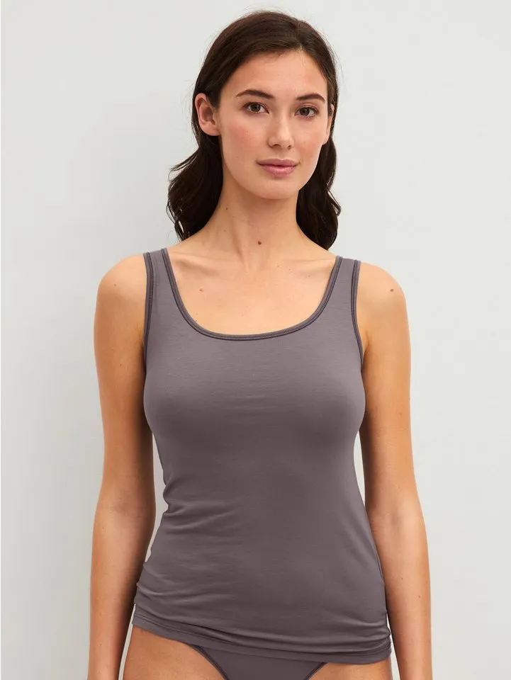 CALIDA CALIDA Shirttop Natural Comfort elastisch, pillingarm, weich, Single Jersey Qualität, atmungsaktiv, Braun, – Produktbild 1 von 5