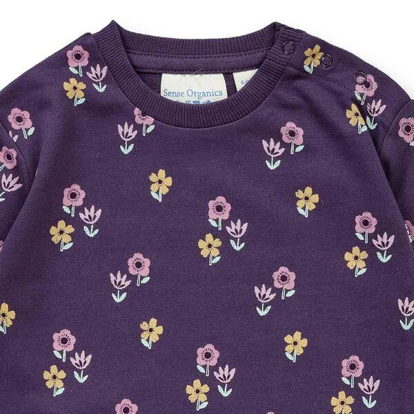Sense Organics Sense Organics Baby Sweatshirt mit Blumen-Motiv, Modell ABISSA, Blumen-druck, – Produktbild 3 von 4