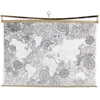 El Puente El Puente Wandposter "World" zum Ausmalen | Fair Trade & Handmade aus Bangladesch, Mehrfarbig, – Produktbild 1 von 1